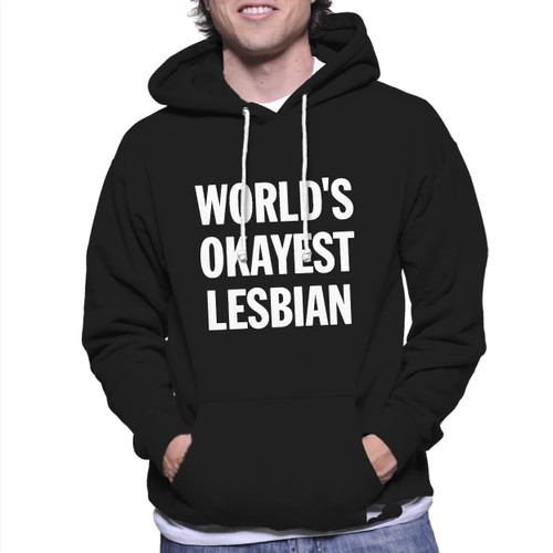 Worlds Okayest Lesbian Unisex Hoodie