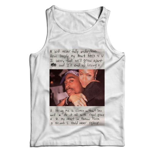 Tupac And Jada Love Paper Man Tank top