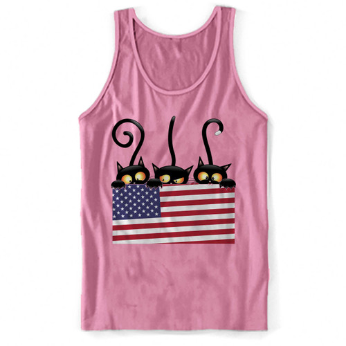 Cat Halloween Flag Woman Tank top