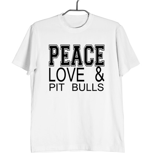 Peace And Pit Bulls Man's T shirt