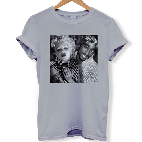 Marilyn Monroe And Tupac Couple Woman's T shirt