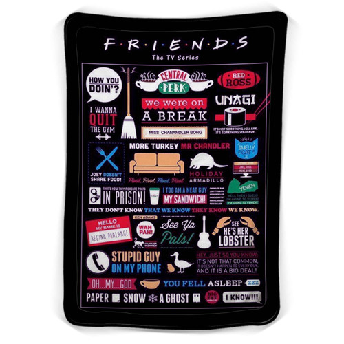 Friends TV Show Quotes Blanket