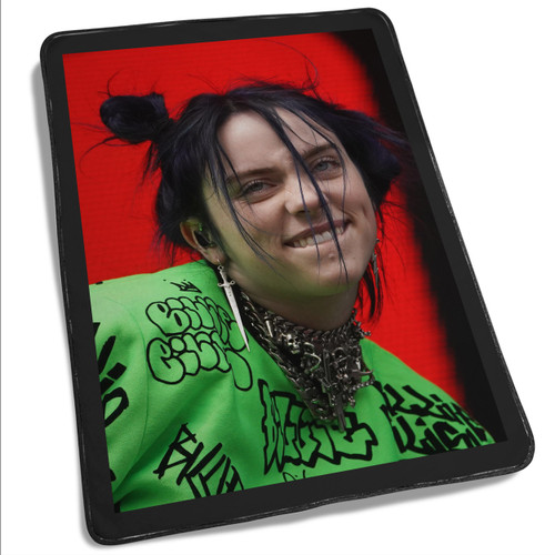 Billie Eilish Smile Green Suit Blanket