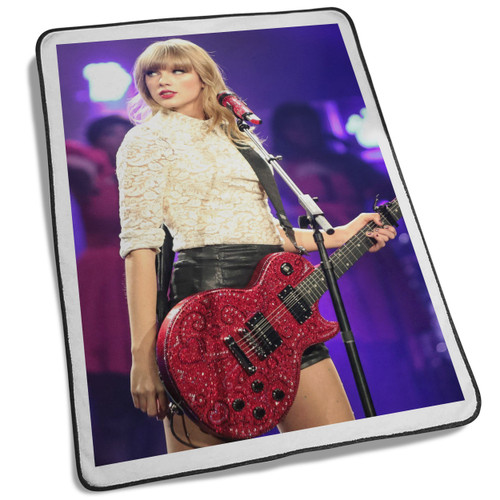 Taylor Swift With The Red Guitar Blanket