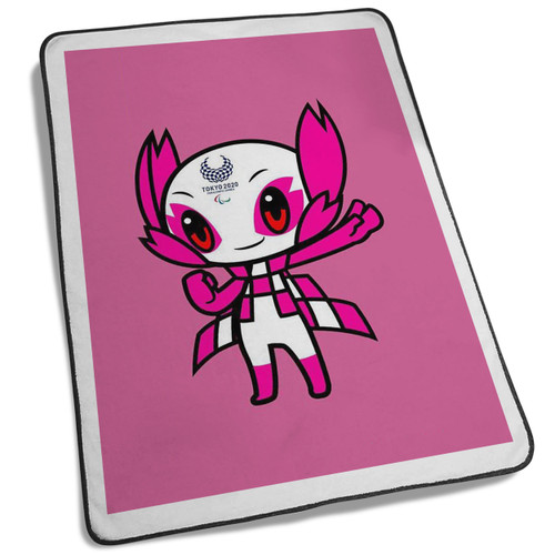 Tokyo Olympics 2020 Mascot Pink Bg Blanket