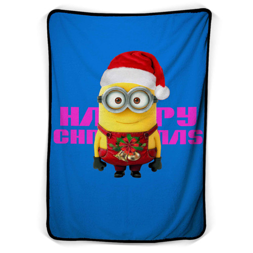 Happy Christmas Minion Blanket
