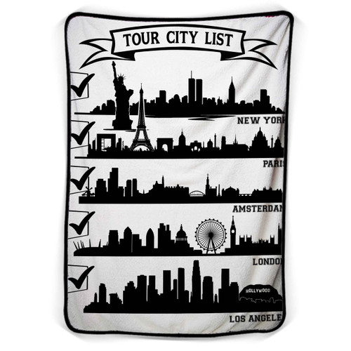 Tour City The World Logo Blanket