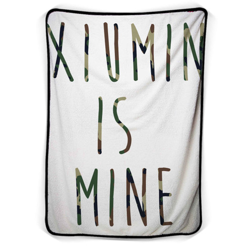 Xiumin Is Mine Quotes Camo Blanket