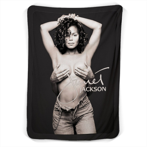 Janet Jackson With Signature Blanket
