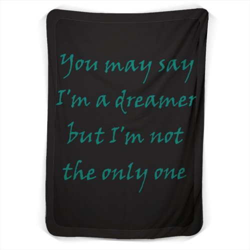 John Lennon Liryc Music Quotes Blanket