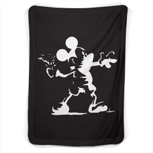 Mickey Mouse Inspiret Of Banksy art Blanket