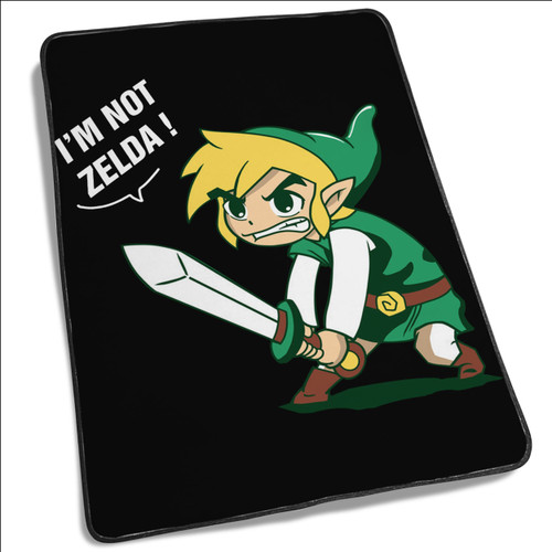 Adventure Of Zelda I Am Not Zelda Blanket