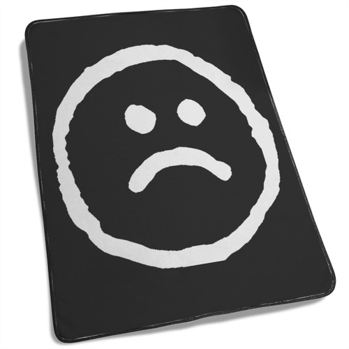 Lil Peep Sad Face Logo Circle Blanket