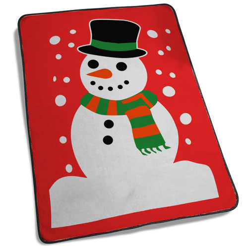 Novelty Christmas Xmas Snowman Blanket