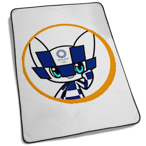 Tokyo Olympics 2020 Mascot Circle Blue Blanket