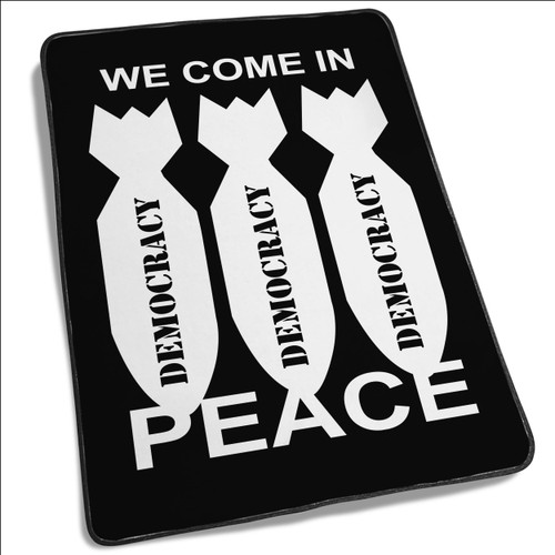 We Come In Peace Symbol Blanket