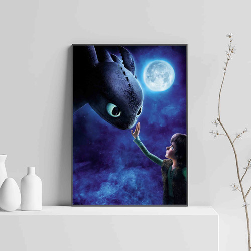 How to Train Your Dragon Toothless Moon Posters