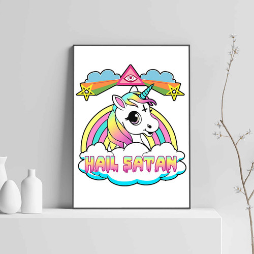 Unicorn Hail Satan Death Posters