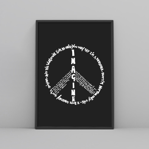 John Lennon Imagine Peace Quote Posters