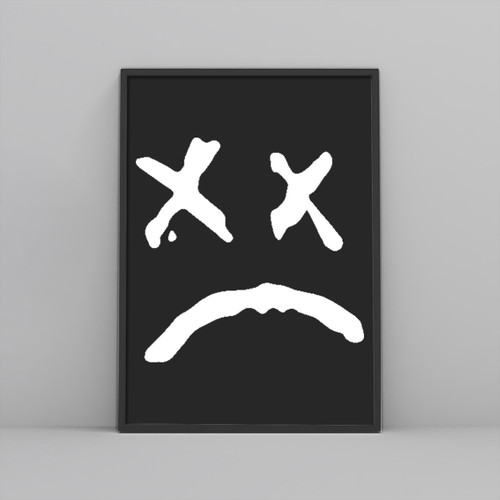 Lil Peep Sad Face Logo Posters