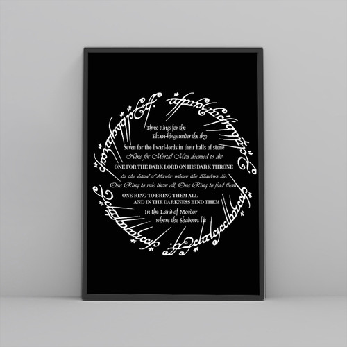 Lord Of The Rings The One Ring Poem Posters
