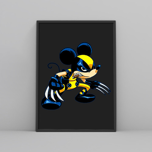 Mickey Xmen Disney Marvel Mashup Posters