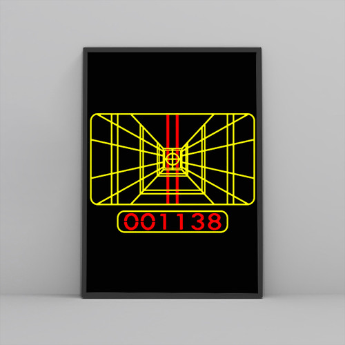 X Wing Death Star Run Target Computer Posters