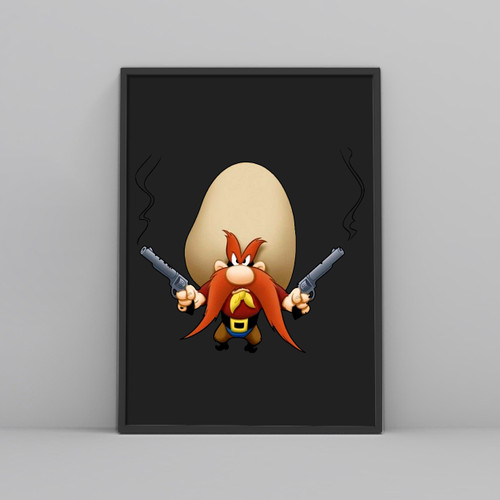 Yosemite Sam With Guns Cartoon Character Angry Posters