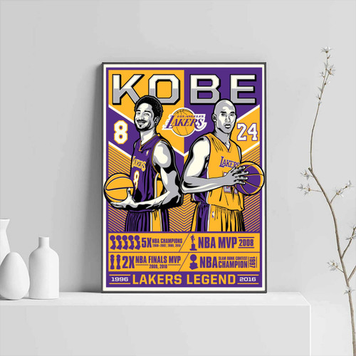 Kobe Bryant Serigraph 8 Vs 24 Posters