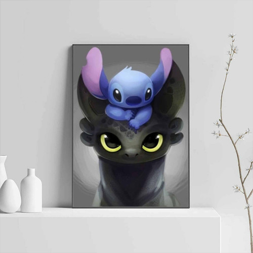 Stitch And Toothless Dragon Posters