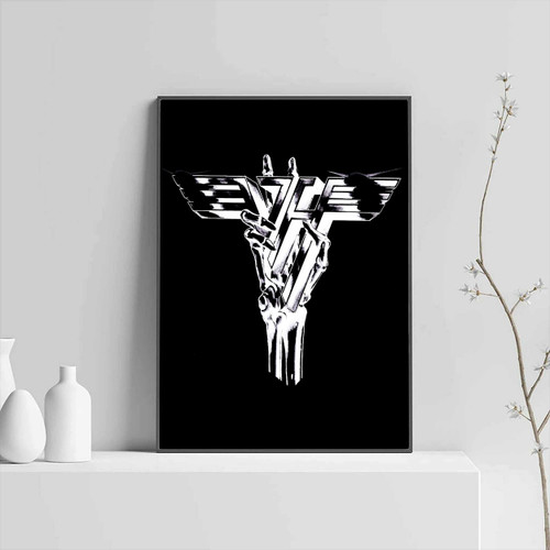 Van Hallen Logo Skull Hand Posters