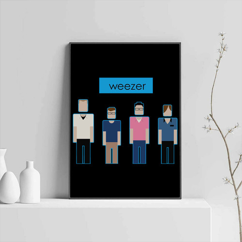 Weezer All Crew Cartoon View Posters