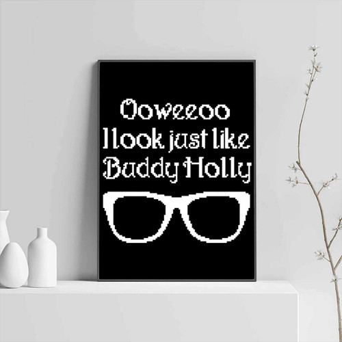 Weezer Buddy Holly Cross Stitch Part One Posters