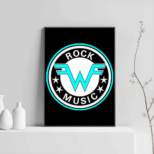 Weezer Logo Vintage Rock Music Posters