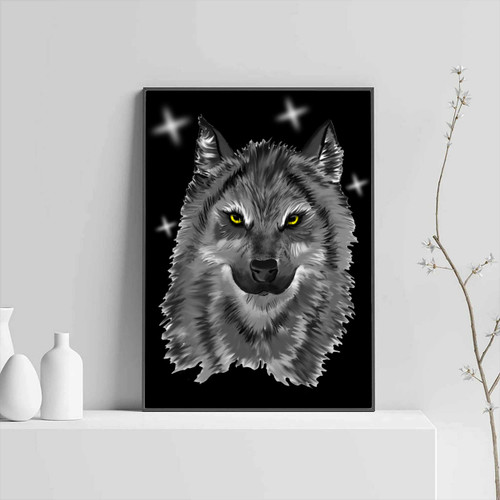 Wolf Skull Vectorized Posters