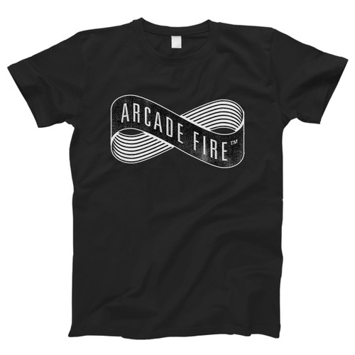 Arcade Fire Logo Ribbon Man's T shirt