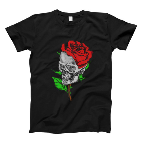 Skull Flowers Man's T shirt