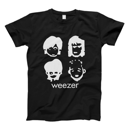 Weezer Cartoon Black And White Man's T shirt