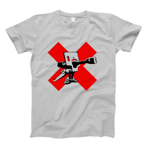 X Vektorize Cartoon Shooter Man's T shirt