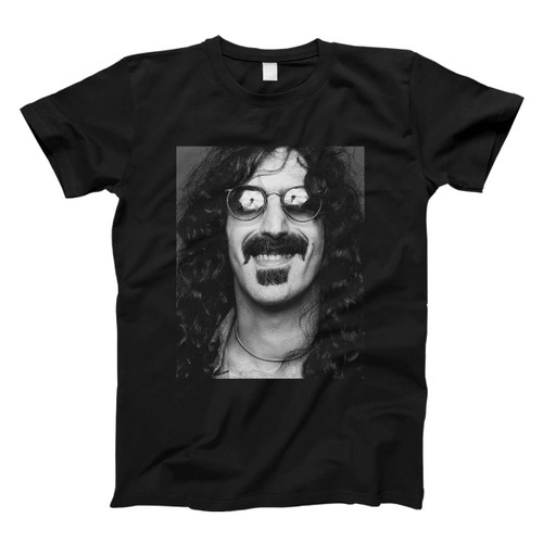 Zappa Grayscale Photo Woth Eyesglasses Man's T shirt