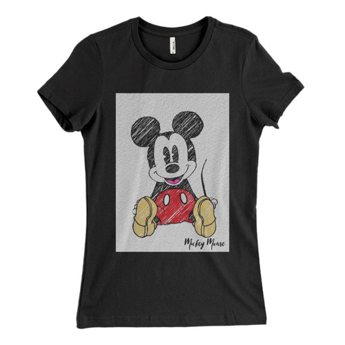 Mickey Mouse Drawing Art Woman's T shirt