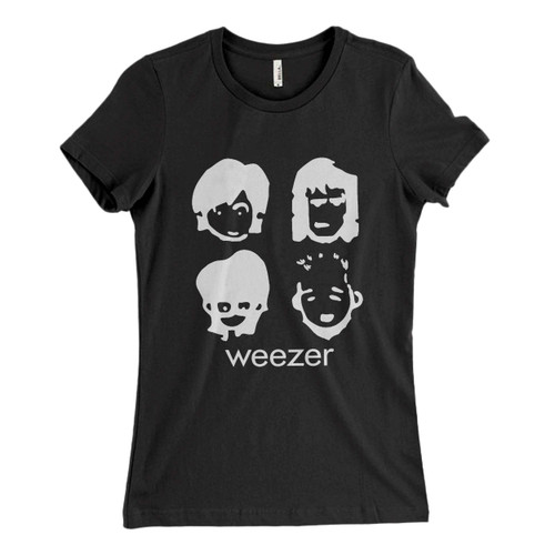 Weezer Cartoon Black And White Woman's T shirt