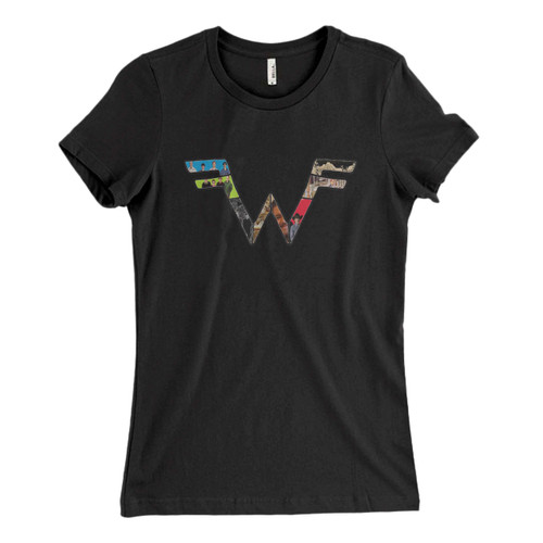 Weezer Logo With Photo Fan Art Woman's T shirt