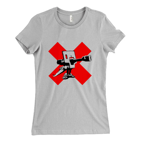 X Vektorize Cartoon Shooter Woman's T shirt