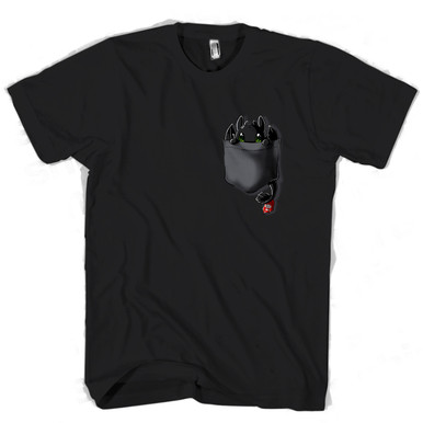 HTTYD 3 Pocket Toothless Man's T shirt