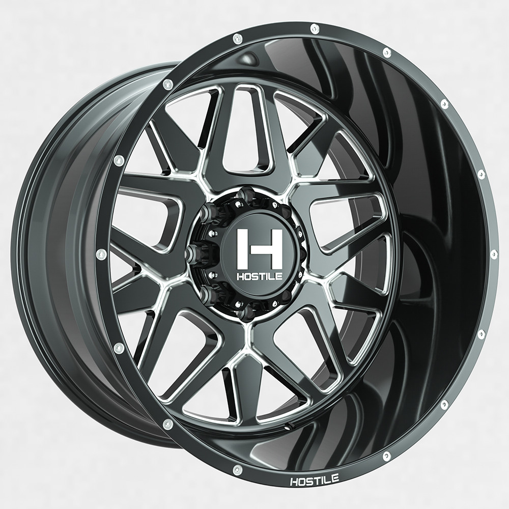 20x9 8x180 5.5BS H128 Diablo Blade Cut - Hostile Wheels