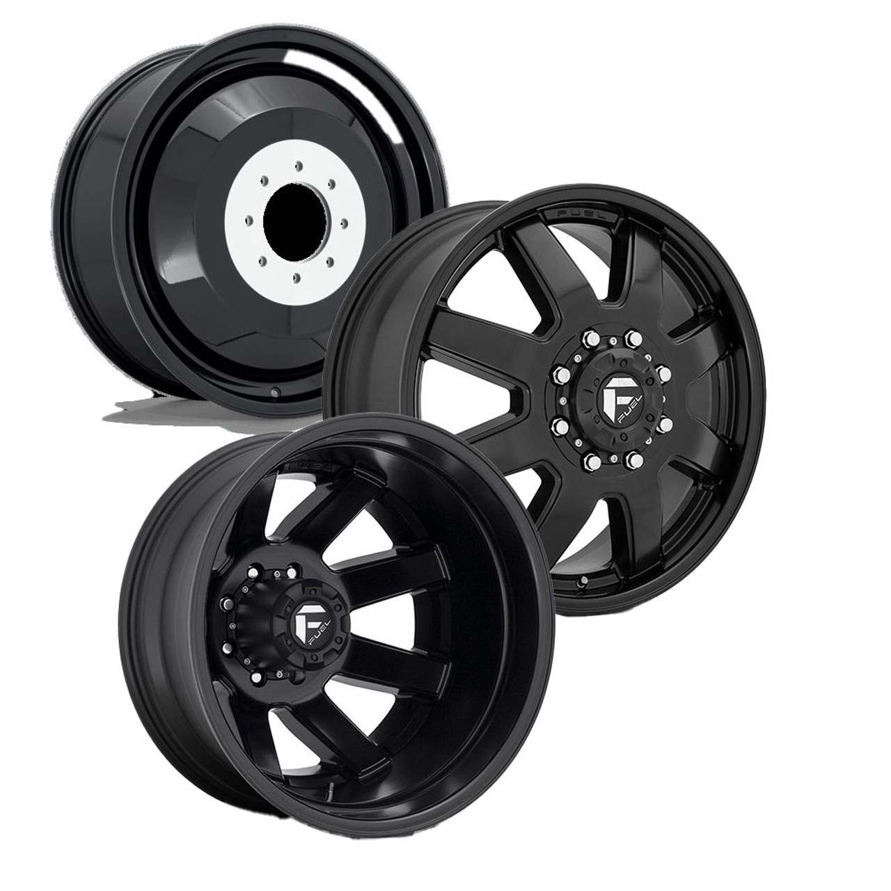 無料発送 20x8.25 D436 10 lug Maverick Satin Black Dually Wheels ジャケット・アウター