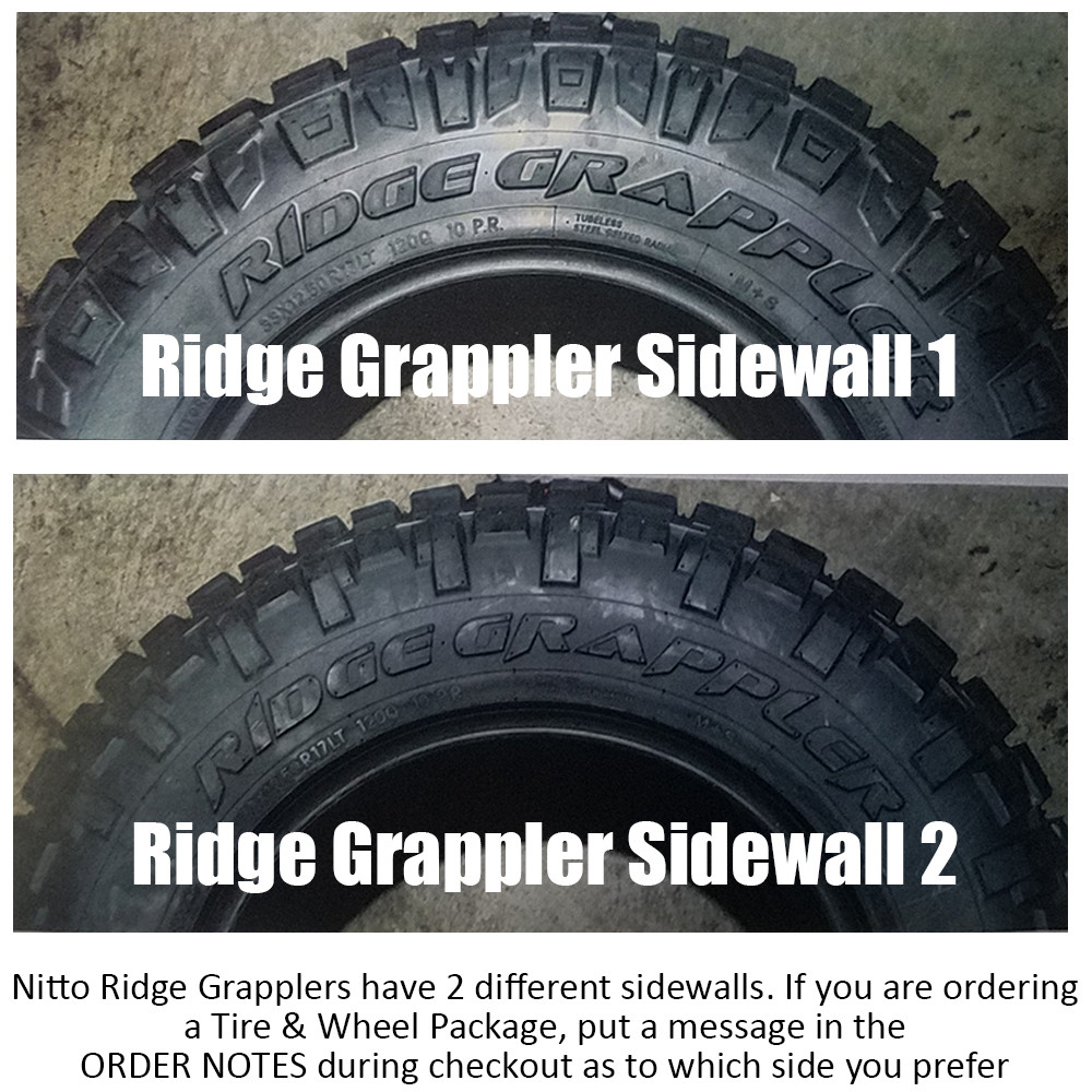 33X12.50R20F NITTO RIDGE/FUEL MAVERICK BLACK & MILLED