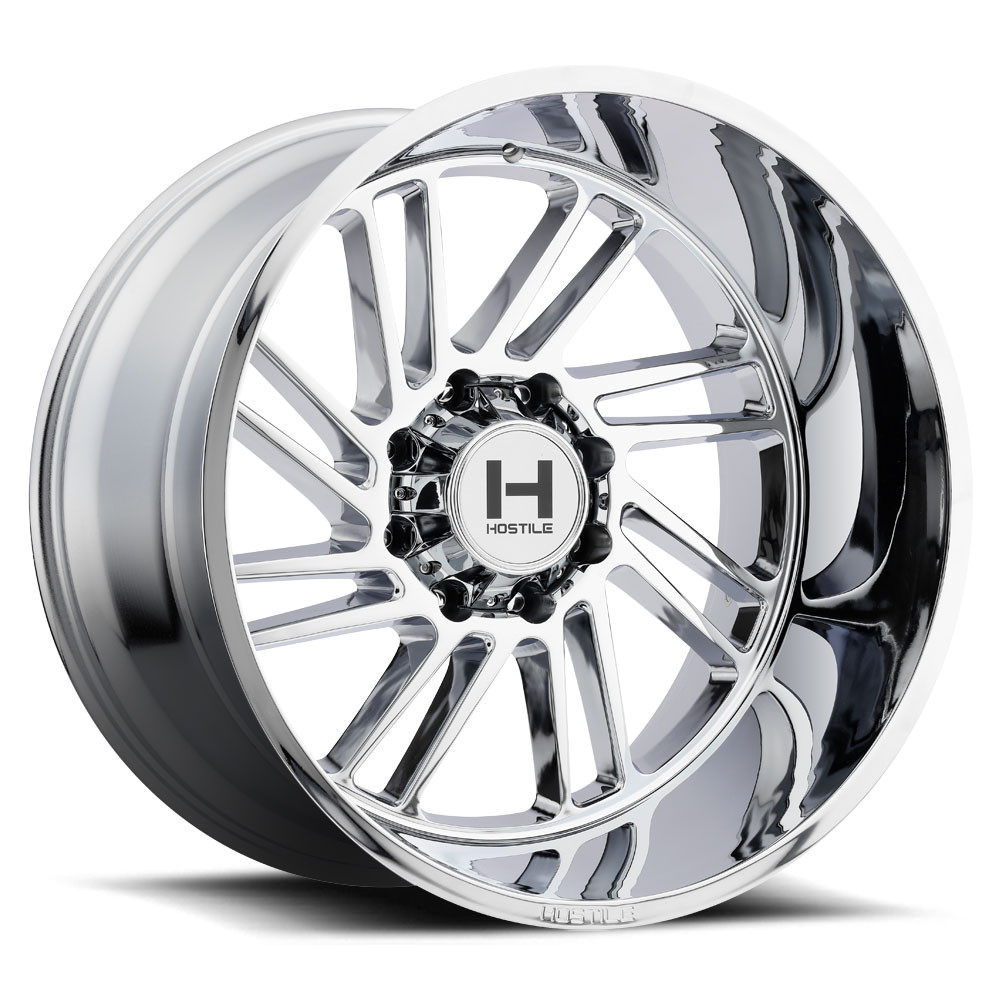 Hostile Wheels H110 Chrome 20x12 8x6.5 -44 O.S. 125.2 H.B.