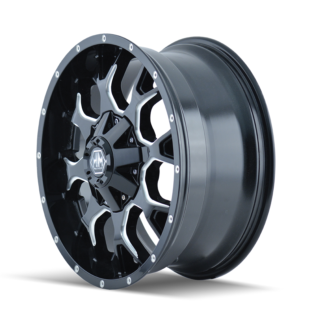 Mayhem Wheels 8015 Black/Mach 17x9 6x135/6x5.5 18 O.S. 106 H.B.